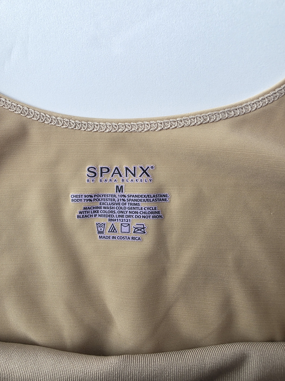 Spanx By Sara Blakely On Core Mid-Thigh Bodysuit Beige - Picture 7 of 10